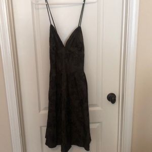 Sugar lips Brown Dress with Floral Accents Size large